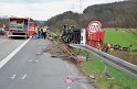 Bierlaster umgestuerzt A 3 Rich Frankfurt Hoehe AS Lohmar P034